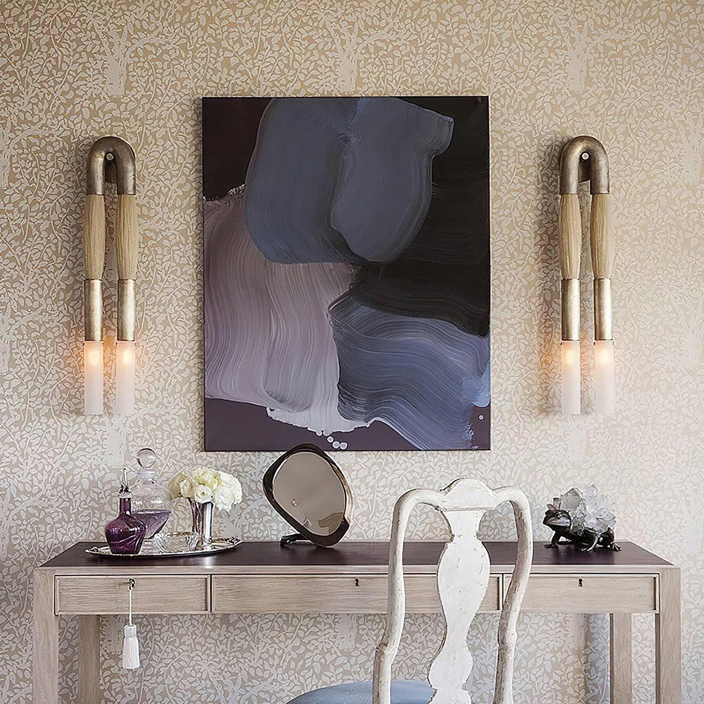 Double Head Antonia Horsehair Sconce