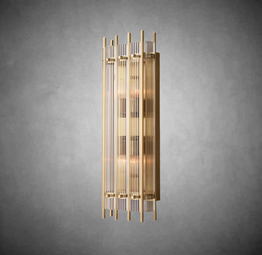 Sun Marcus Glass Grand Rectangular Sconce