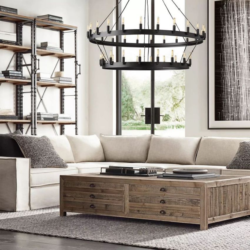 Camina Vintage Filament 2-Tier Chandelier