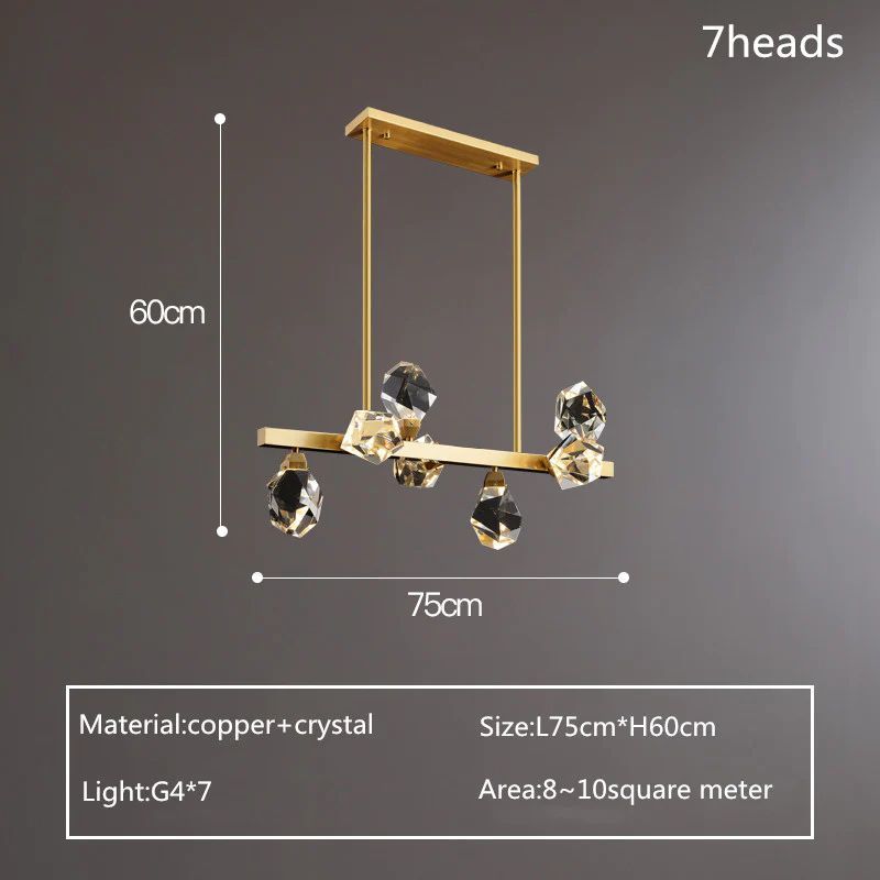 JC Nicole Crystal Linear Chandelier