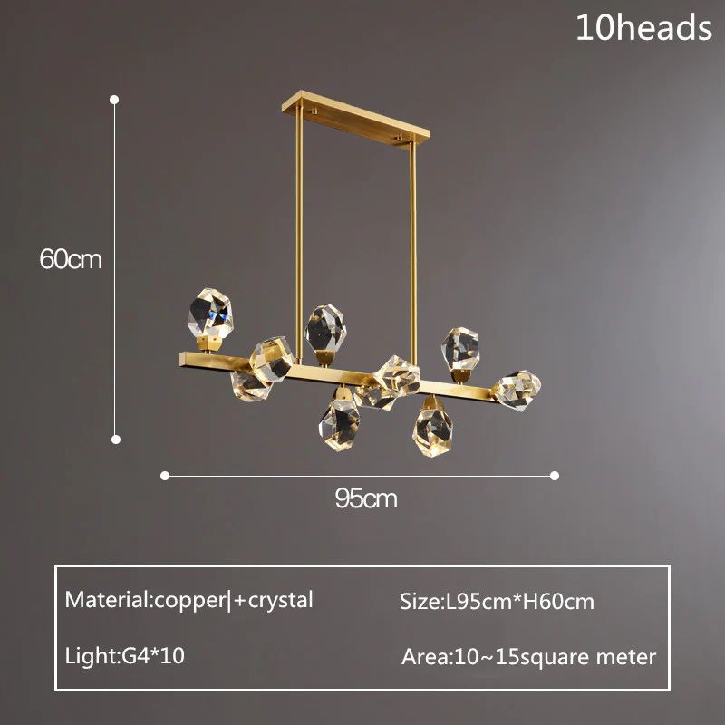 JC Nicole Crystal Linear Chandelier