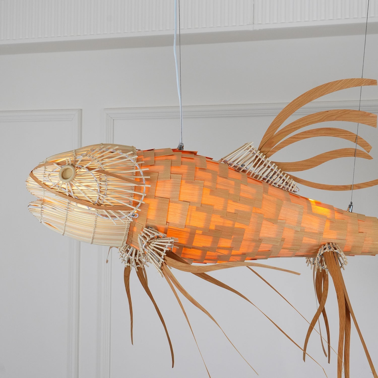 Koi Crystal Spiral Chandelier