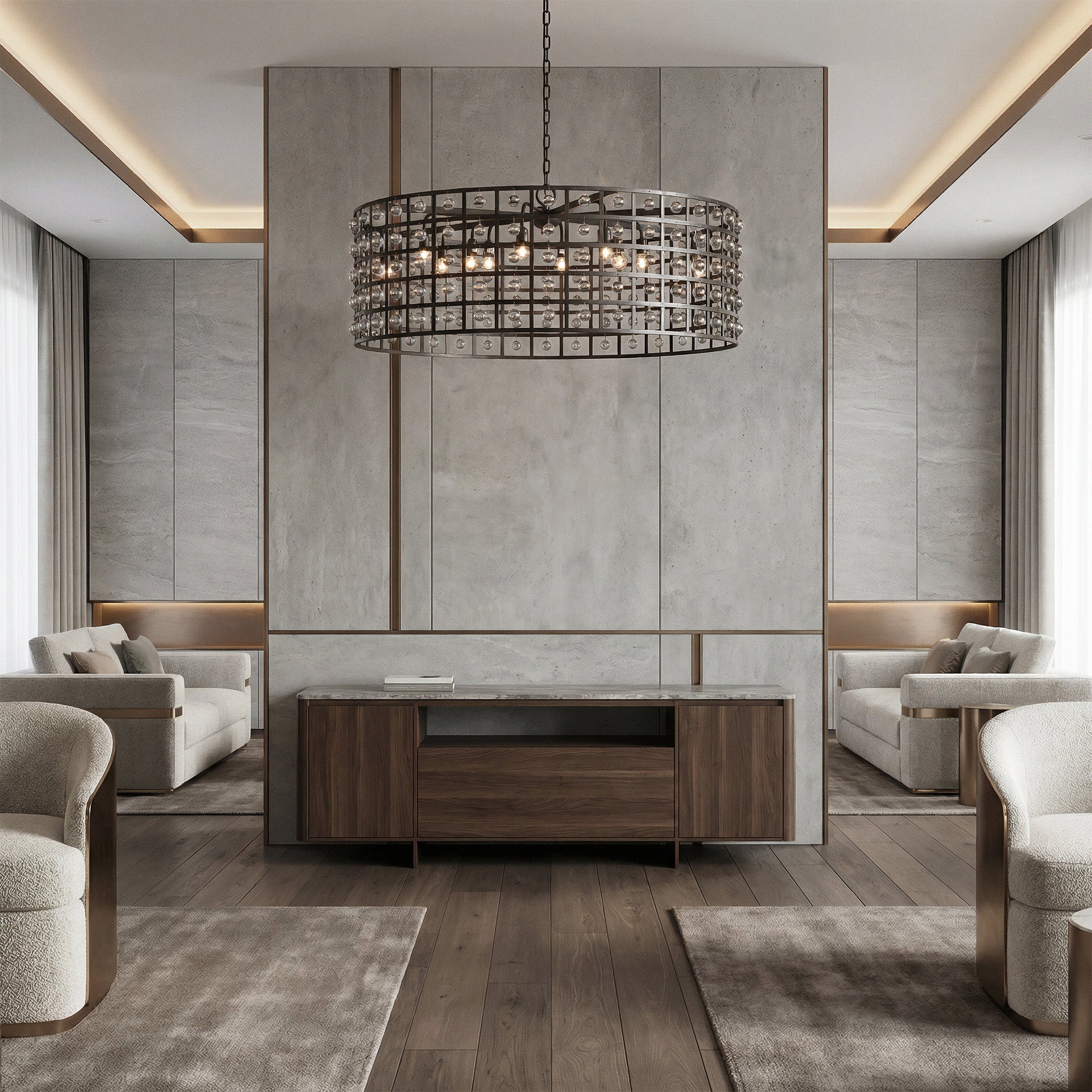 La Cage Round Chandelier 6/8/12 Light