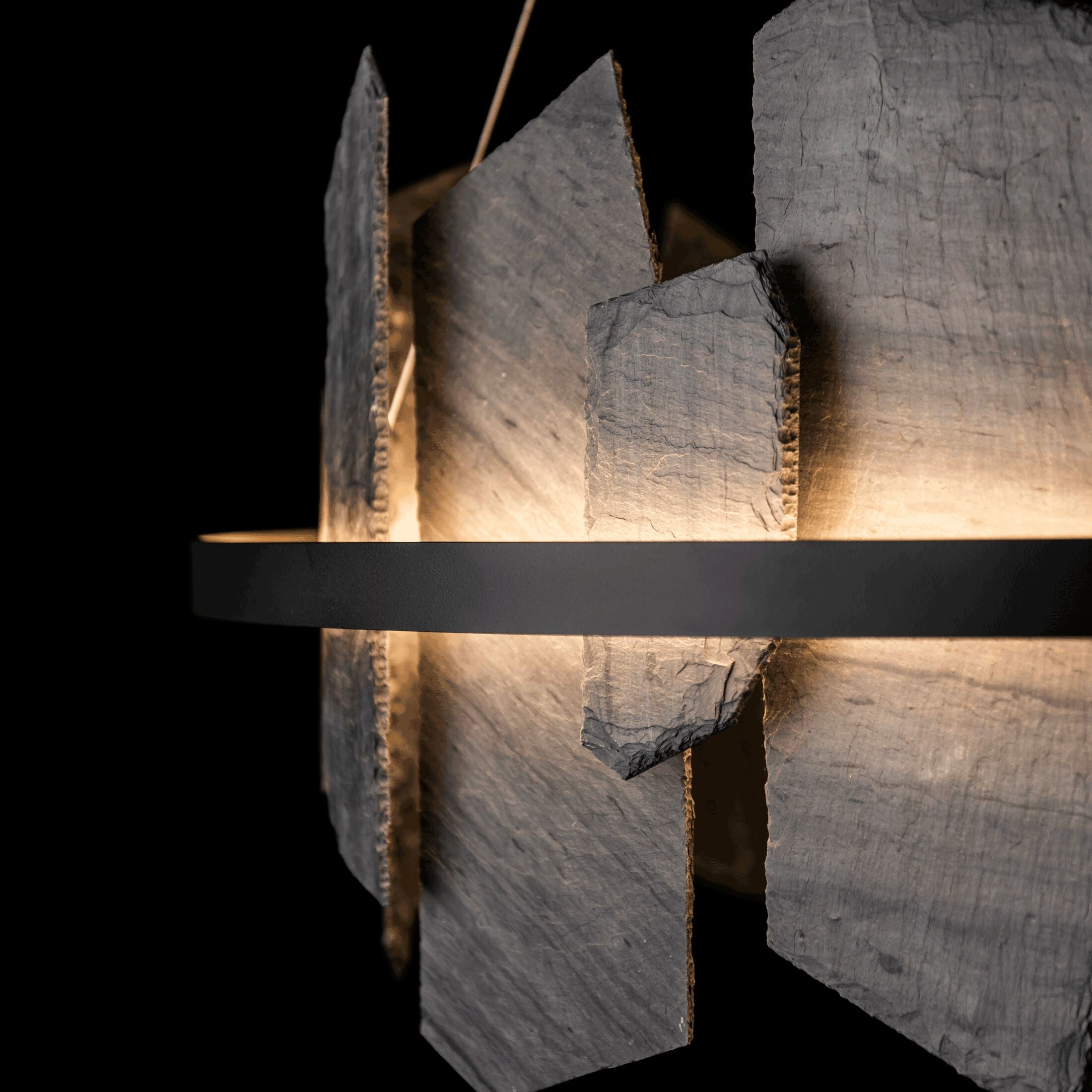 Thalassa Large Hand Made Slate and Steel Chandelier