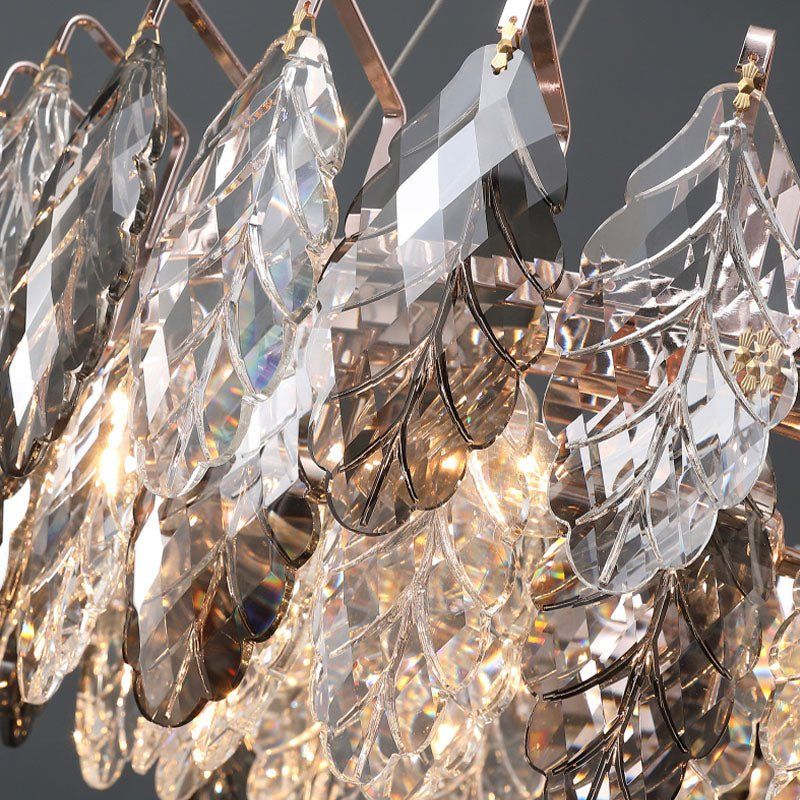 JC Luxirious Leaf Ring Chandelier 24"