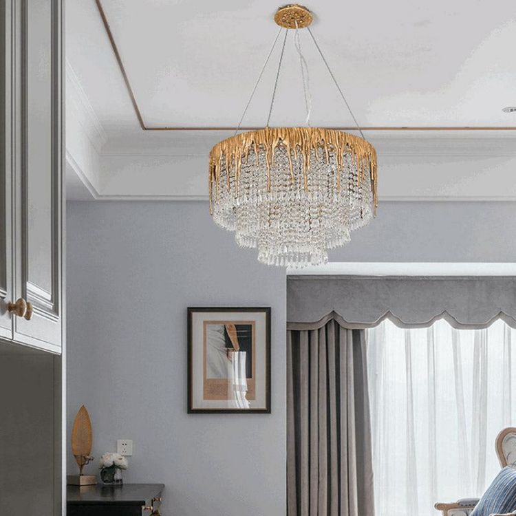 JC Crystal Cascade Chandelier