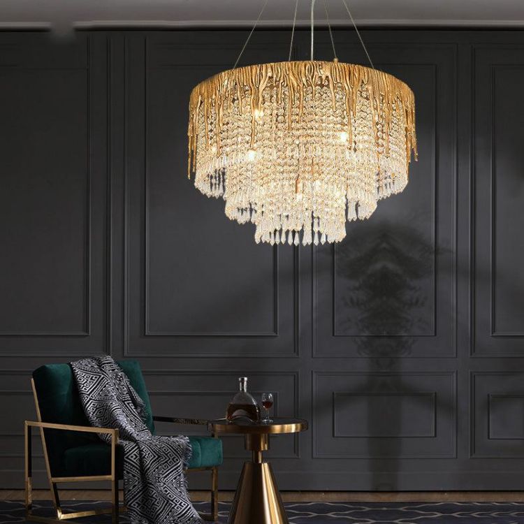 JC Crystal Cascade Chandelier