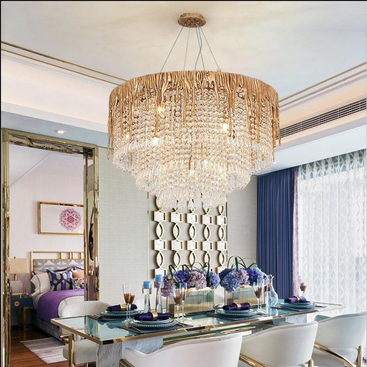 JC Crystal Cascade Chandelier
