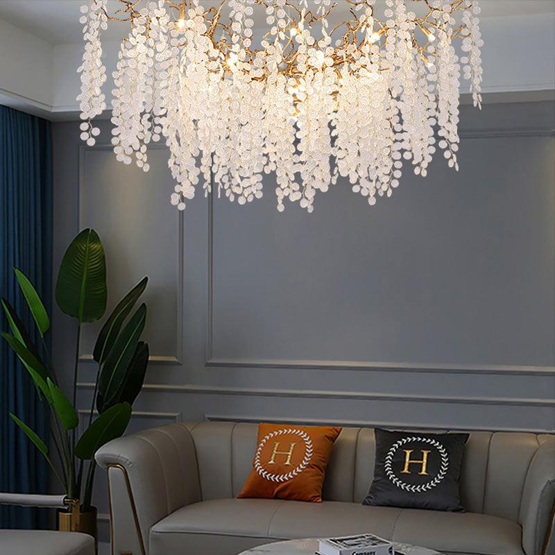 JC Akari Modern Linear Branch Chandelier