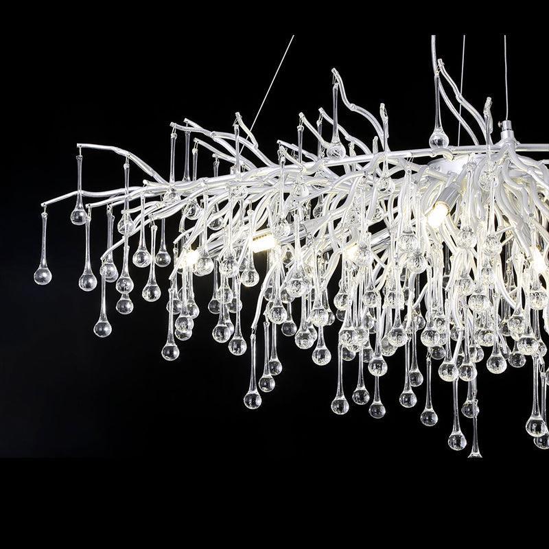 JC Aqua Modern Tree Branch Crystal Chandelier 47.5" L
