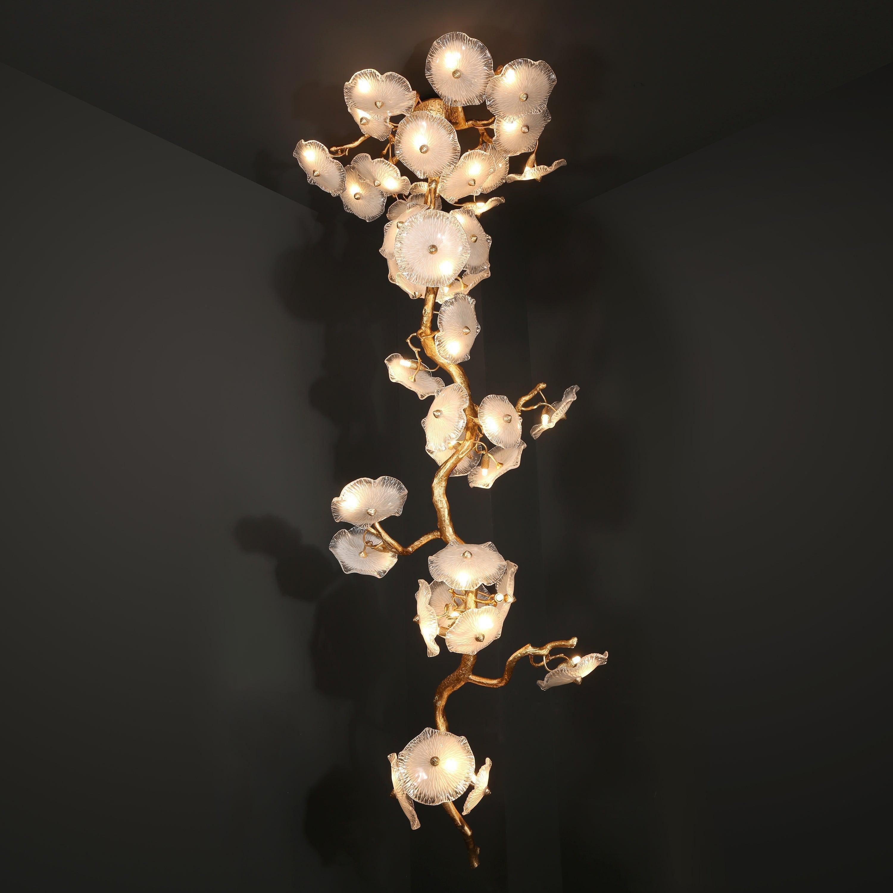 Modern Luxury Branch Chandelier For Staircase - Merlin Lamps