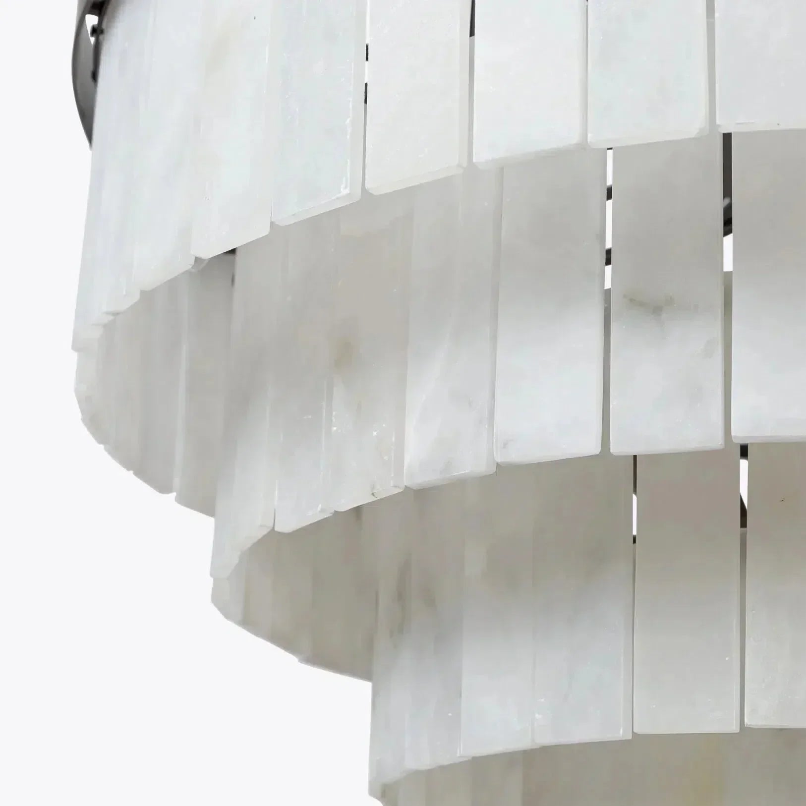 Modern Alabaster Tiered Chandelier - Merlin Lamps