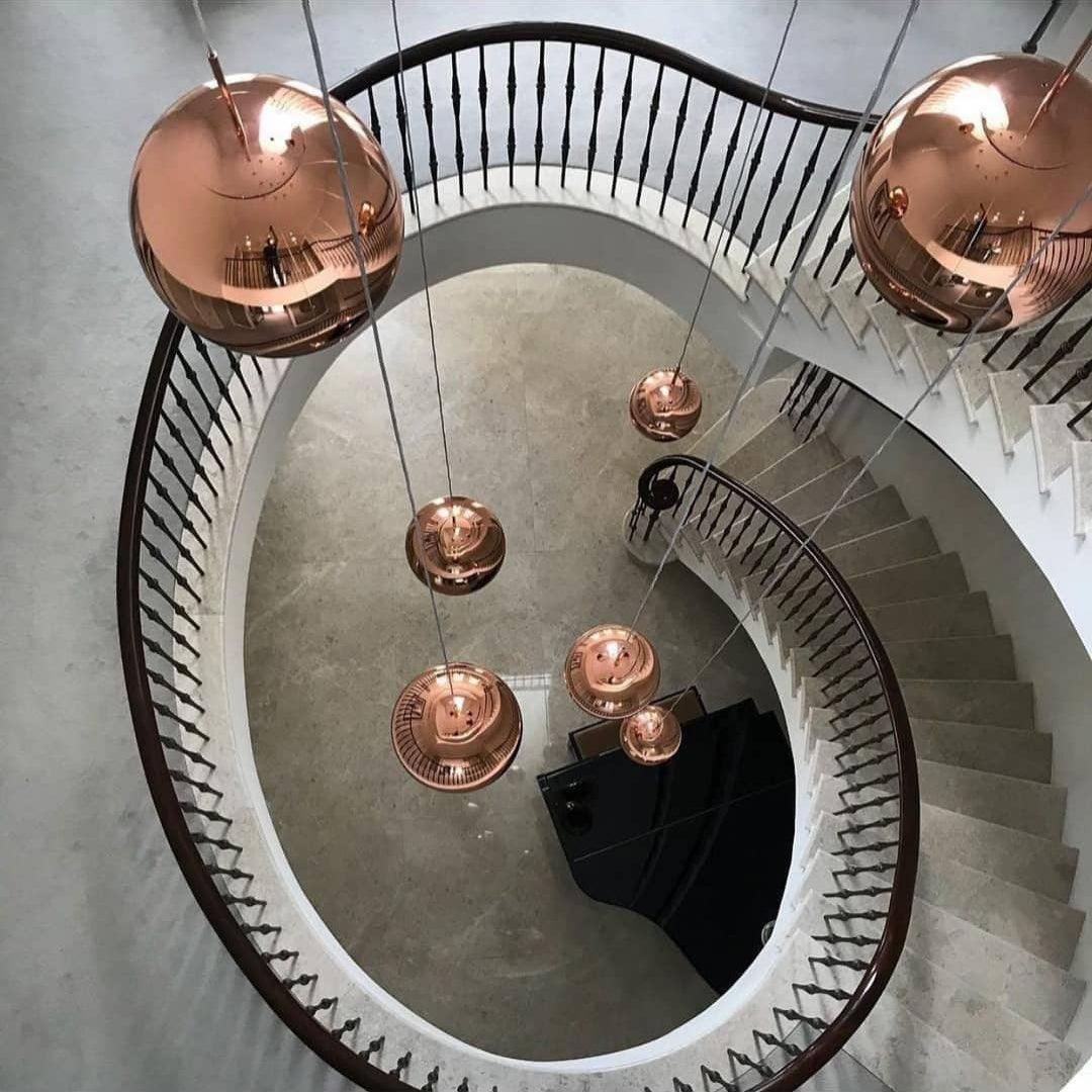 Multi Lava Round Chandelier