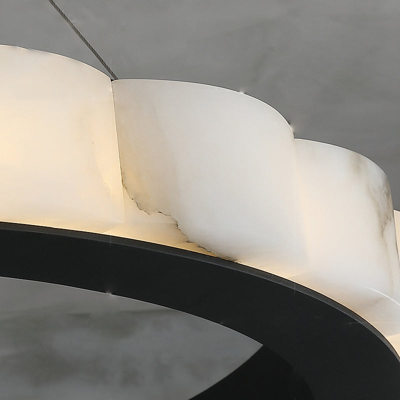 Avalon Moden Alabaster Round Chandelier