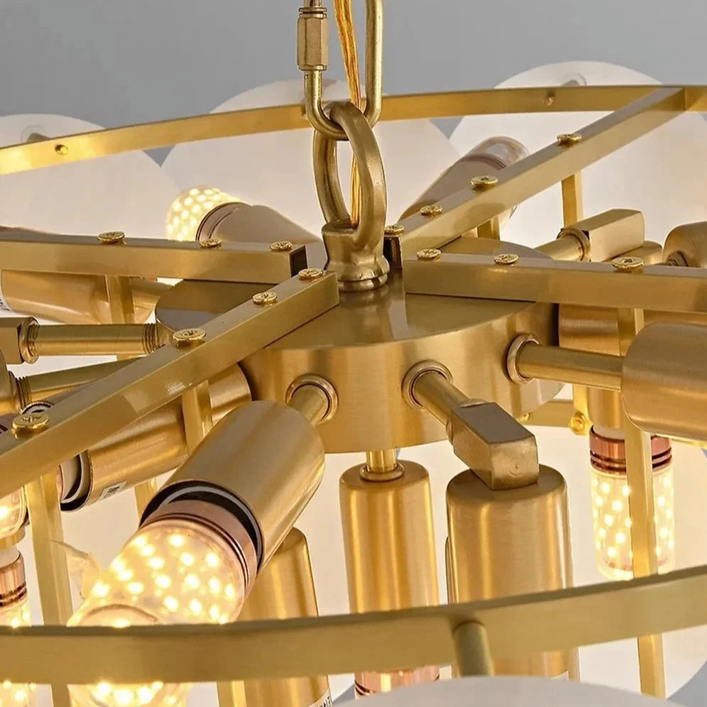 Noah Multi-Layer Natural Alabaster Round  Modern Chandelier 35''/43''