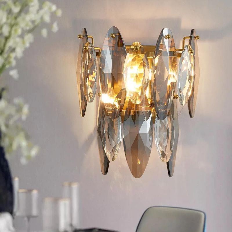 JC Nimbus Sided Hand Crystal Wall Sconce
