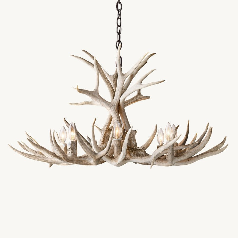Deer Antler 8-Light Chandelier 36''