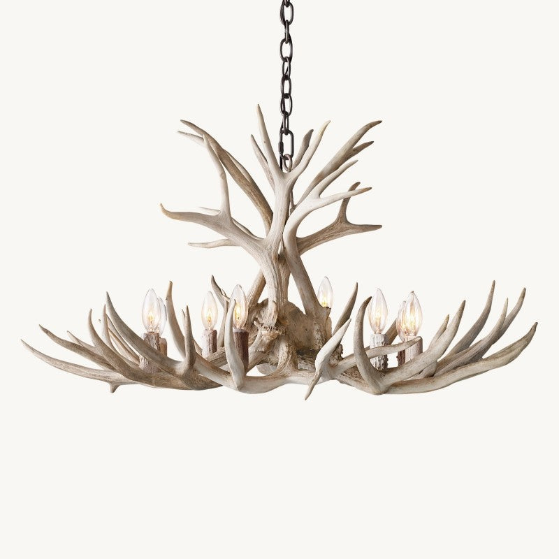 Deer Antler 8-Light Chandelier 36''