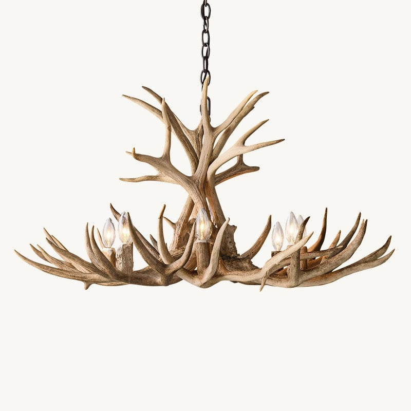 Deer Antler 8-Light Chandelier 36''
