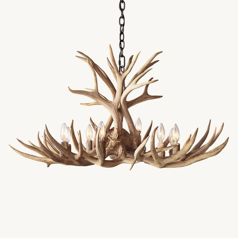 Deer Antler 8-Light Chandelier 36''