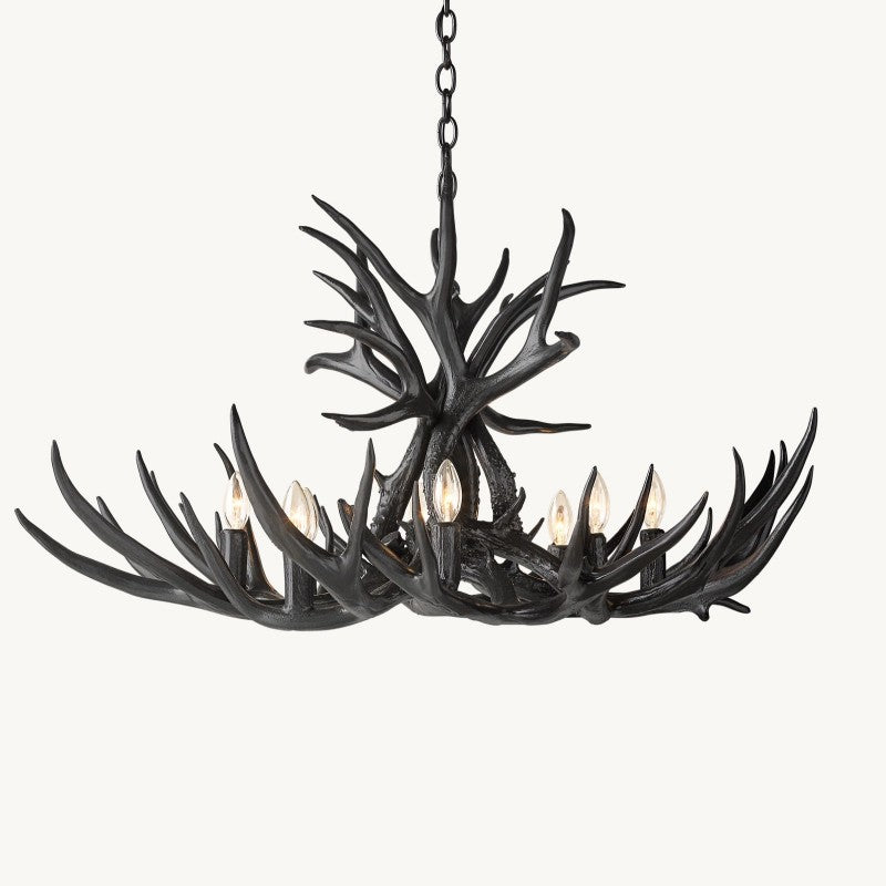 Deer Antler 8-Light Chandelier 36''