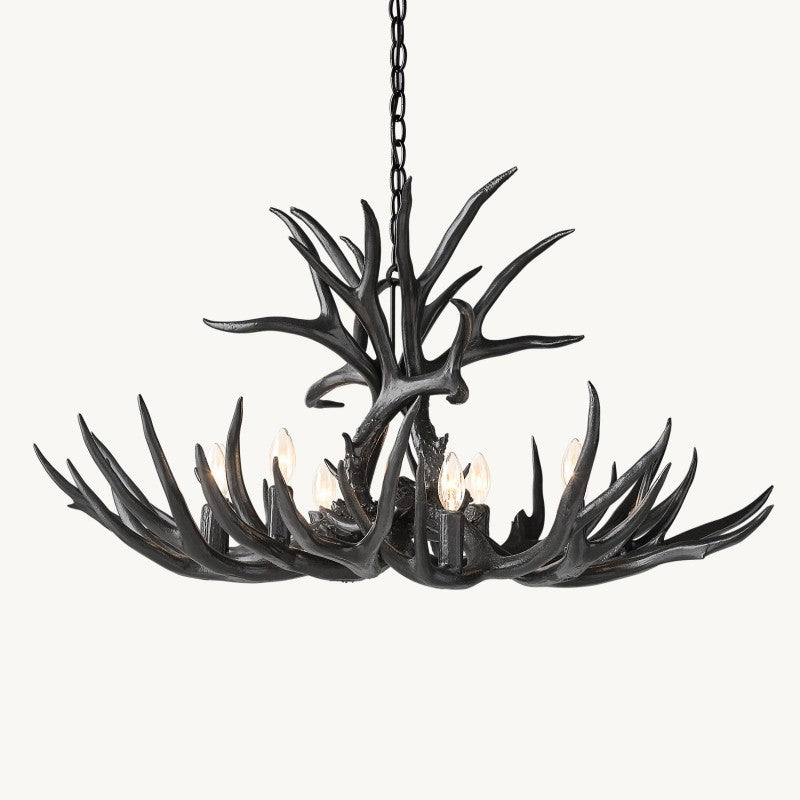 Deer Antler 8-Light Chandelier 36''