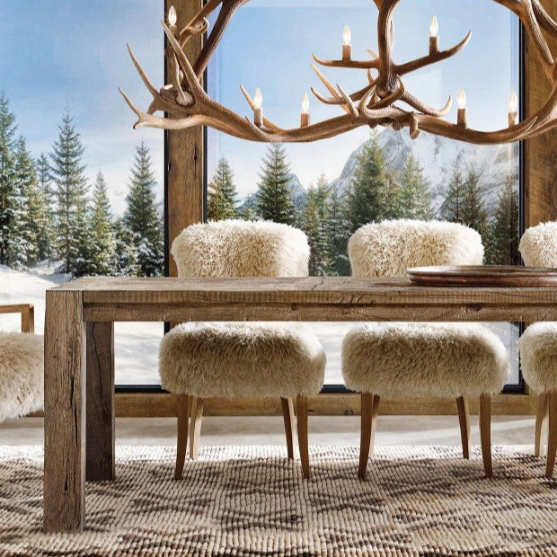 Deer Antler 8-Light Chandelier 36''