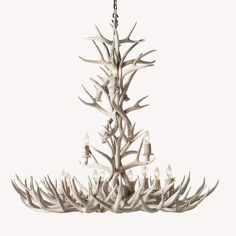 Deer Antler 12-Light Chandelier 48''