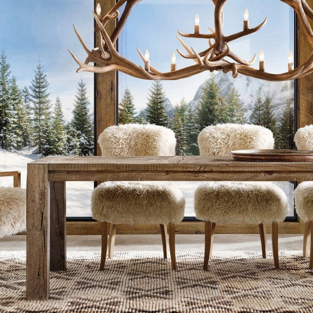 Deer Antler 8-Light Chandelier 60''