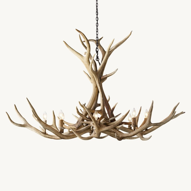 Deer Antler 8-Light Chandelier 60''