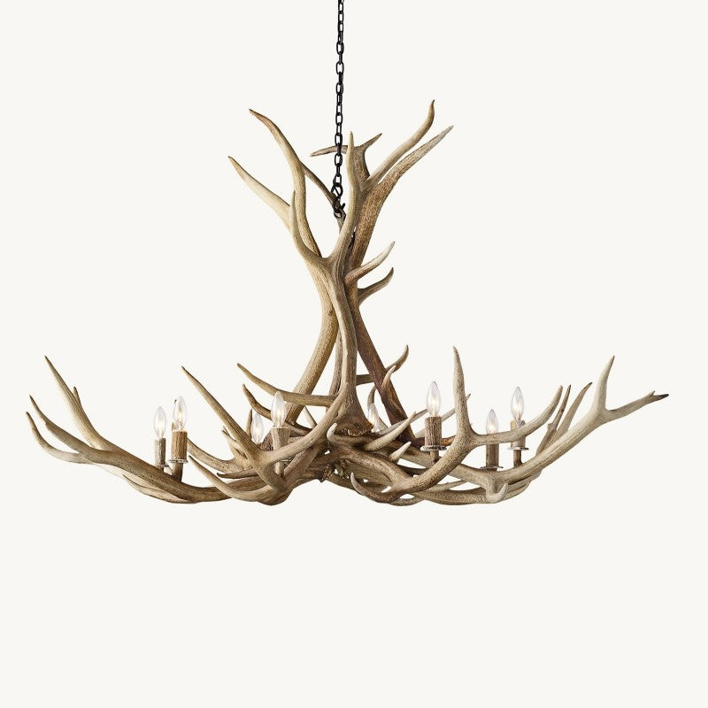 Deer Antler 8-Light Chandelier 60''