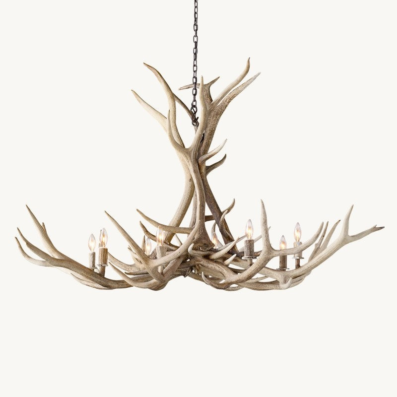 Deer Antler 8-Light Chandelier 60''