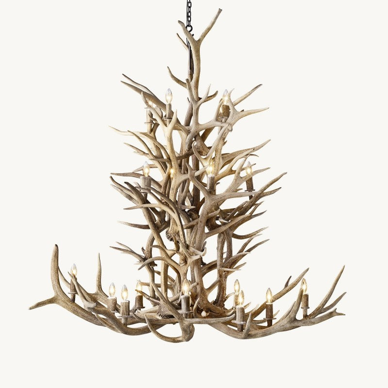 Deer Antler 20-Light Chandelier 66''