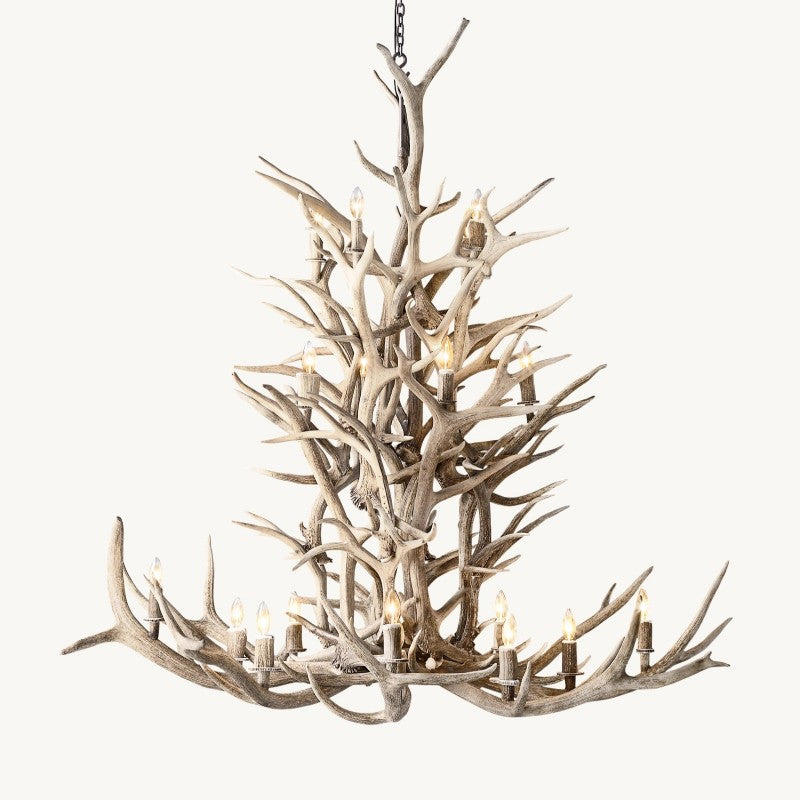 Deer Antler 20-Light Chandelier 66''