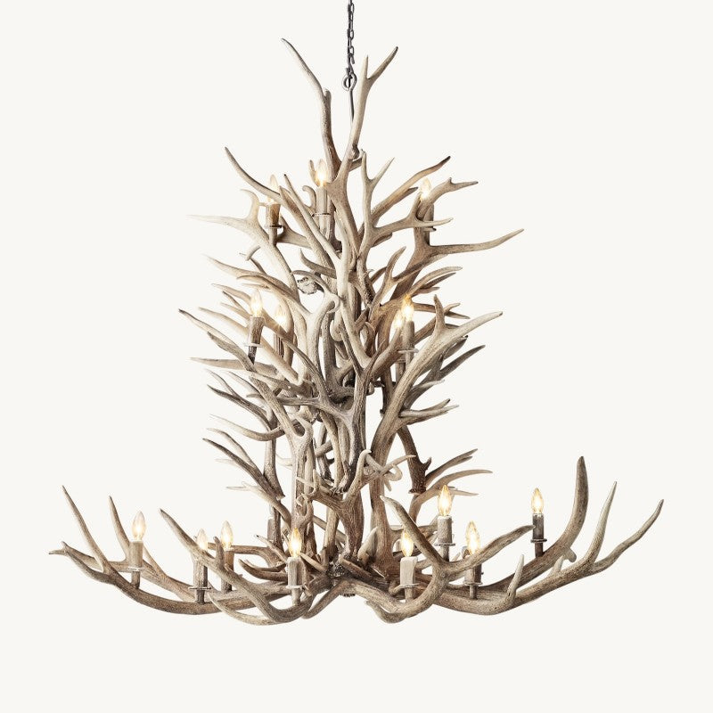 Deer Antler 20-Light Chandelier 66''
