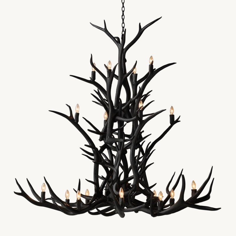 Deer Antler 20-Light Chandelier 66''