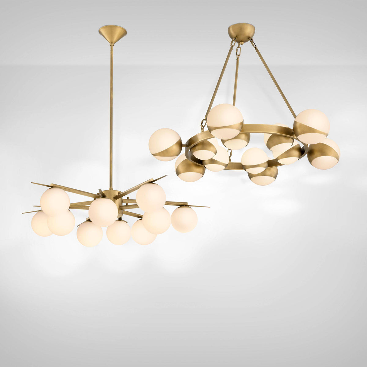 Tortora Modern Brass Chandelier - Brass