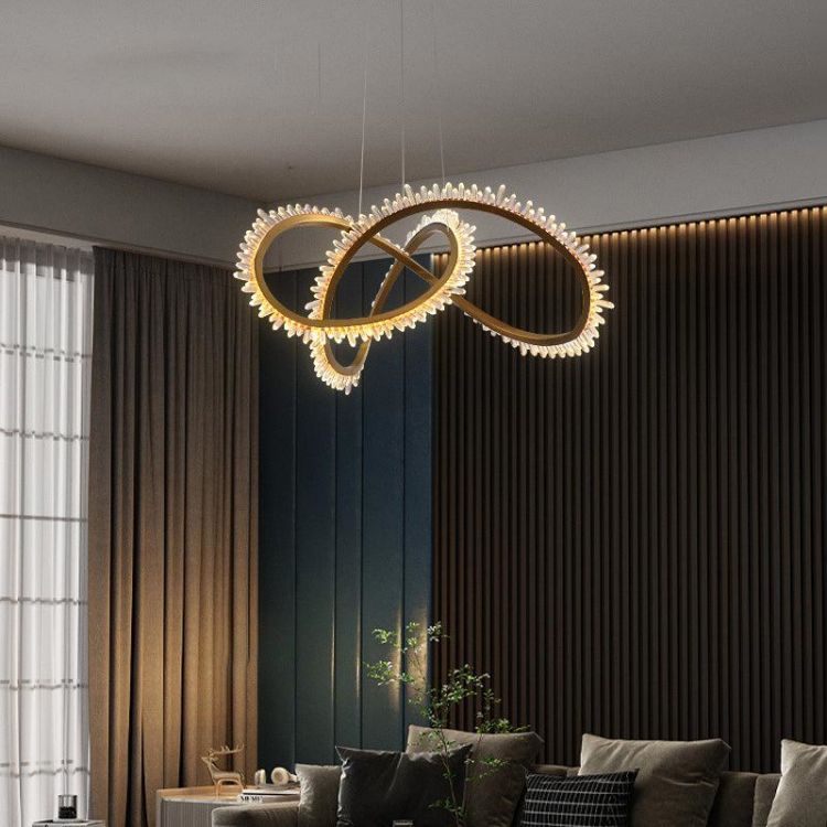 JC Modern Living Room Rock Crystal Chandelier