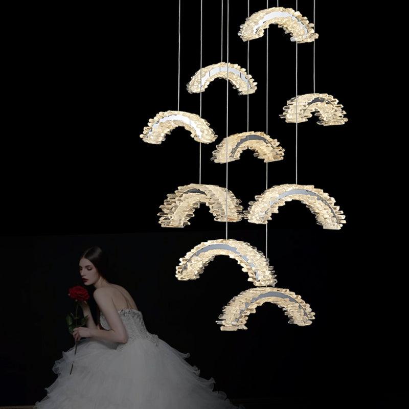 JC Gina Staircase Crystal Chandelier