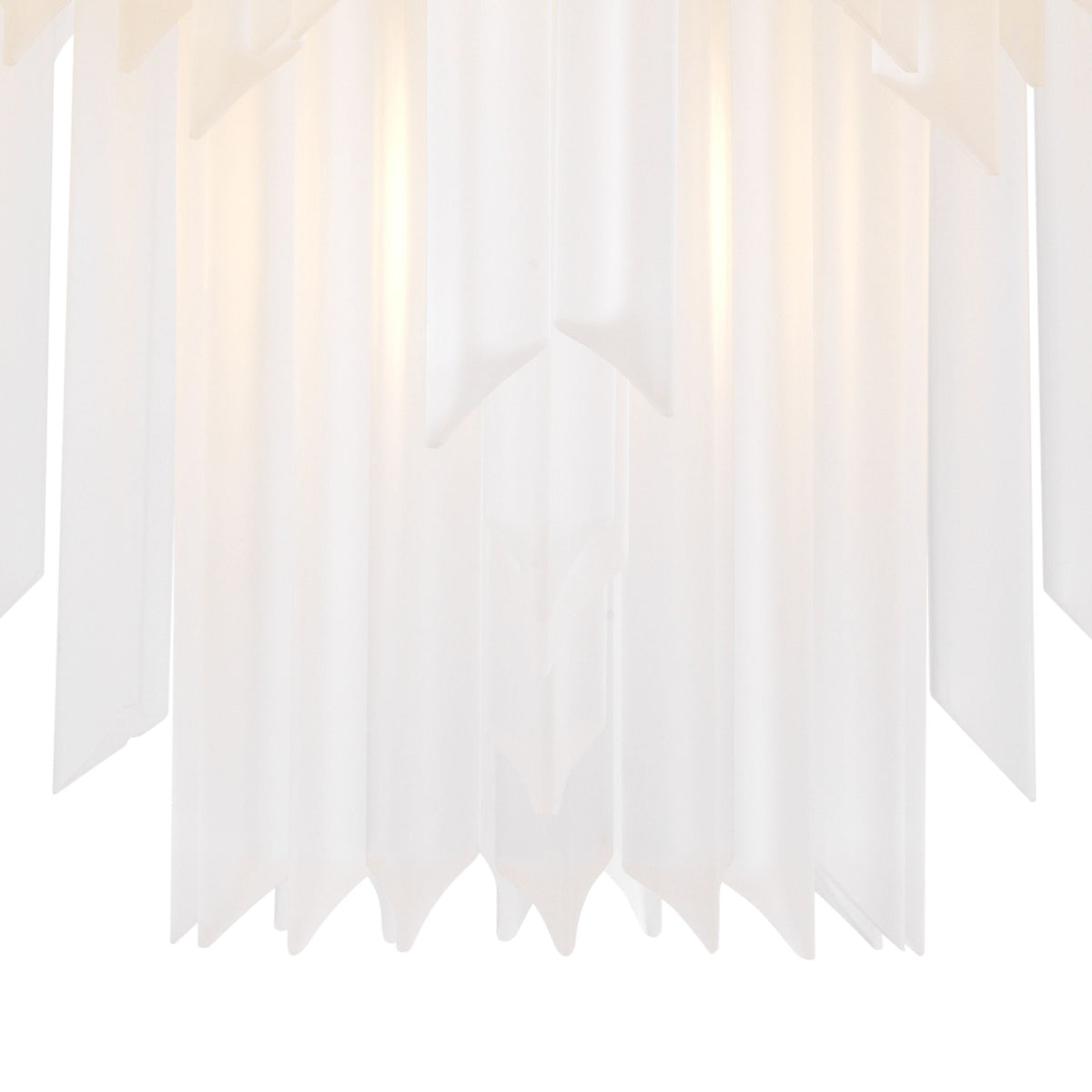 Pulsar Modern Glass Chandelier - Nickel
