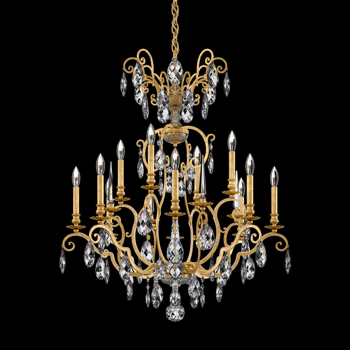 Renaissance Nouveau Chandelier 32"