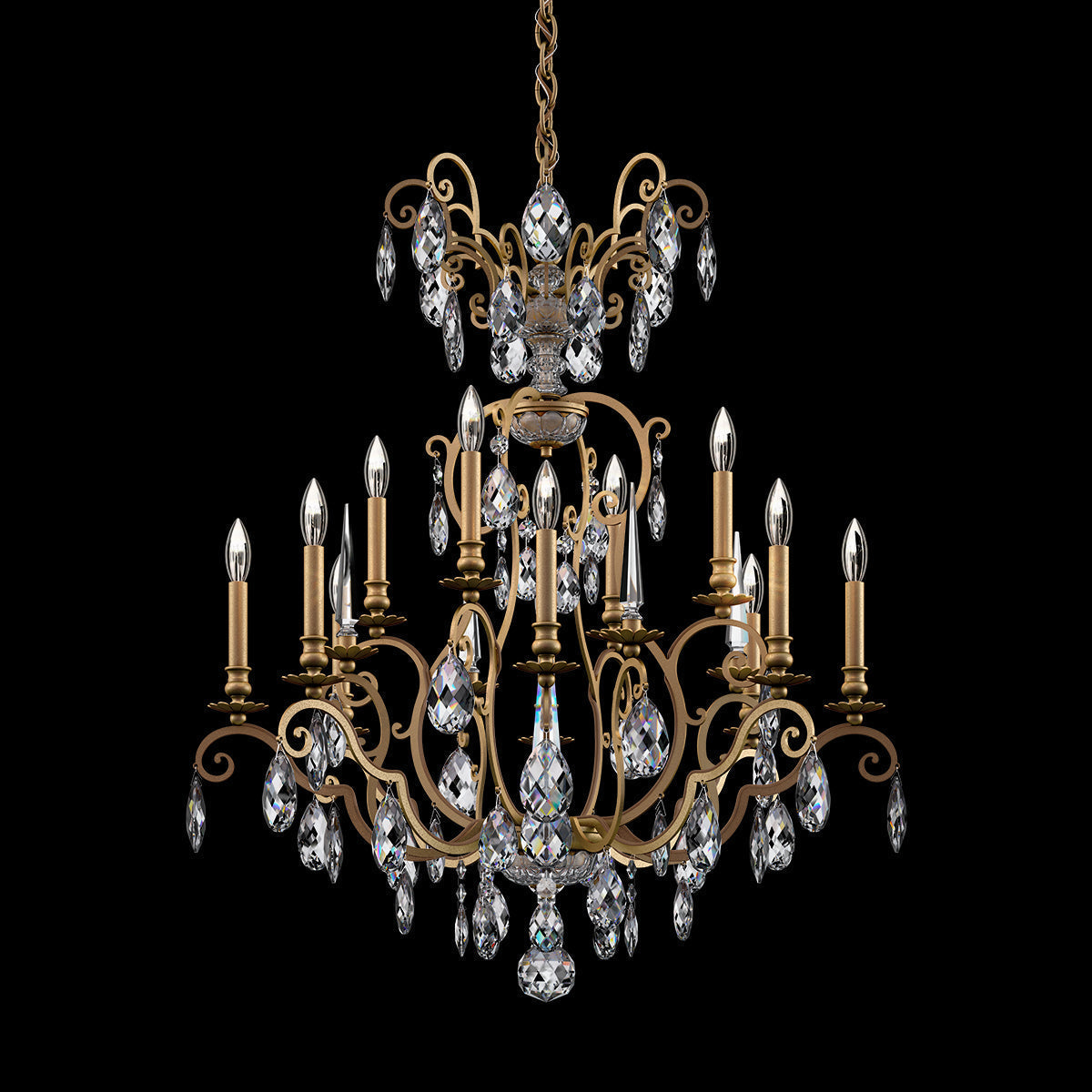 Renaissance Nouveau Chandelier 32"