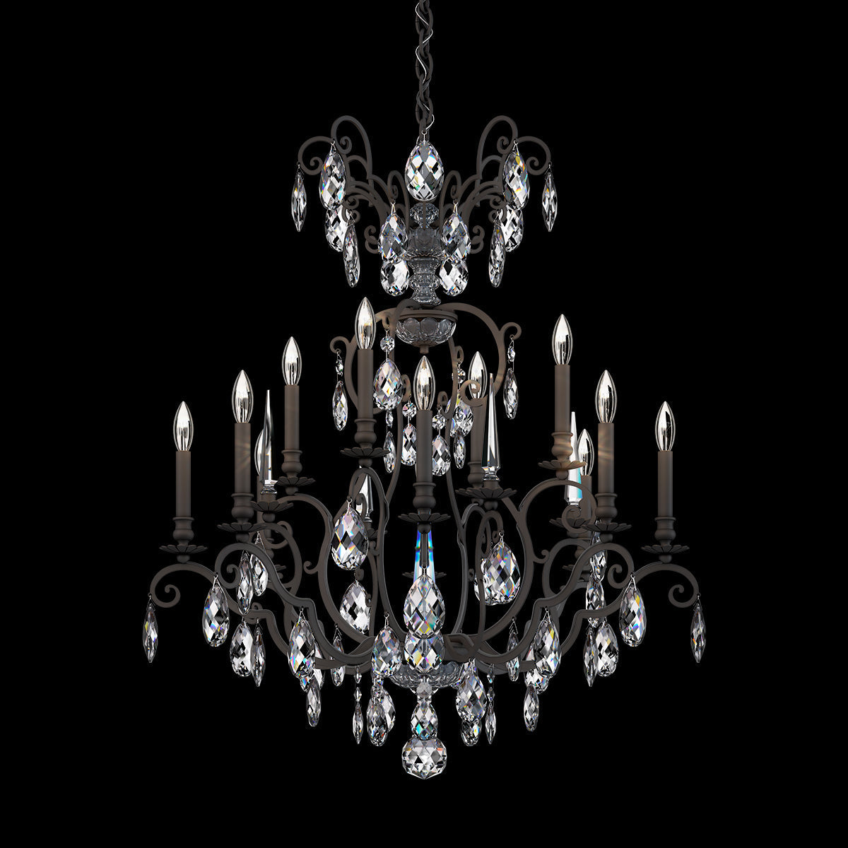 Renaissance Nouveau Chandelier 32"