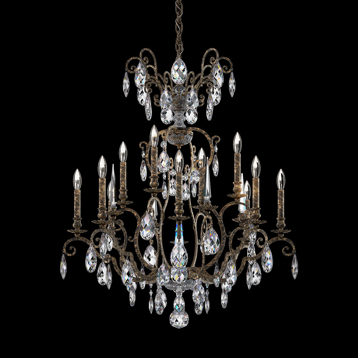 Renaissance Nouveau Chandelier 32"