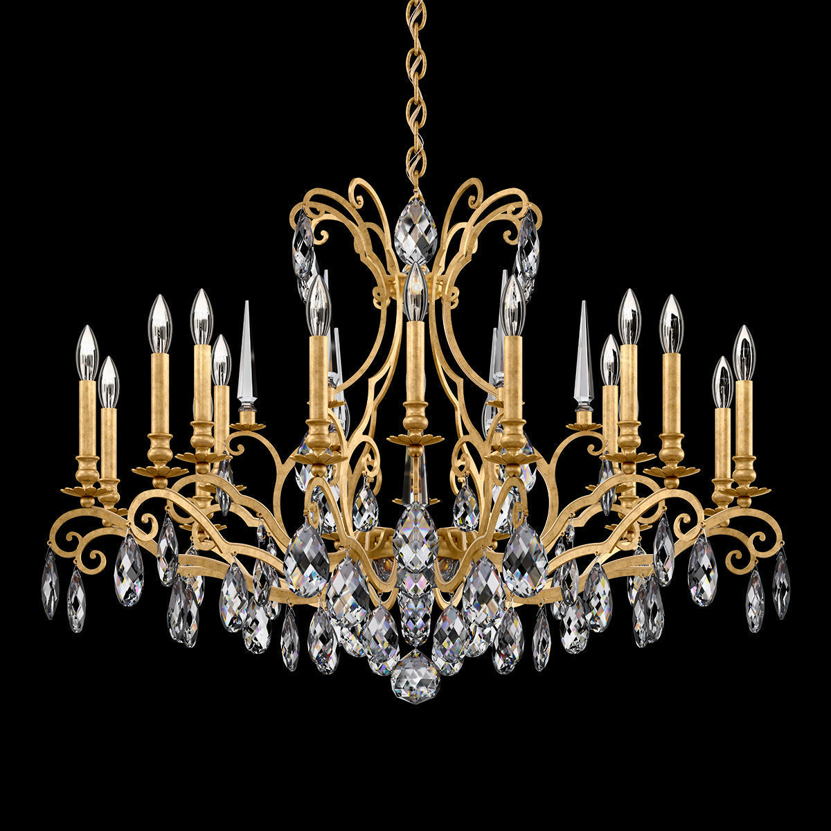 Renaissance Nouveau Chandelier 40"