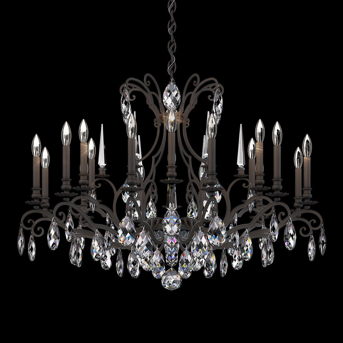 Renaissance Nouveau Chandelier 40"