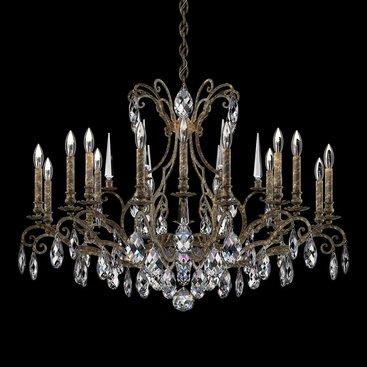 Renaissance Nouveau Chandelier 40"
