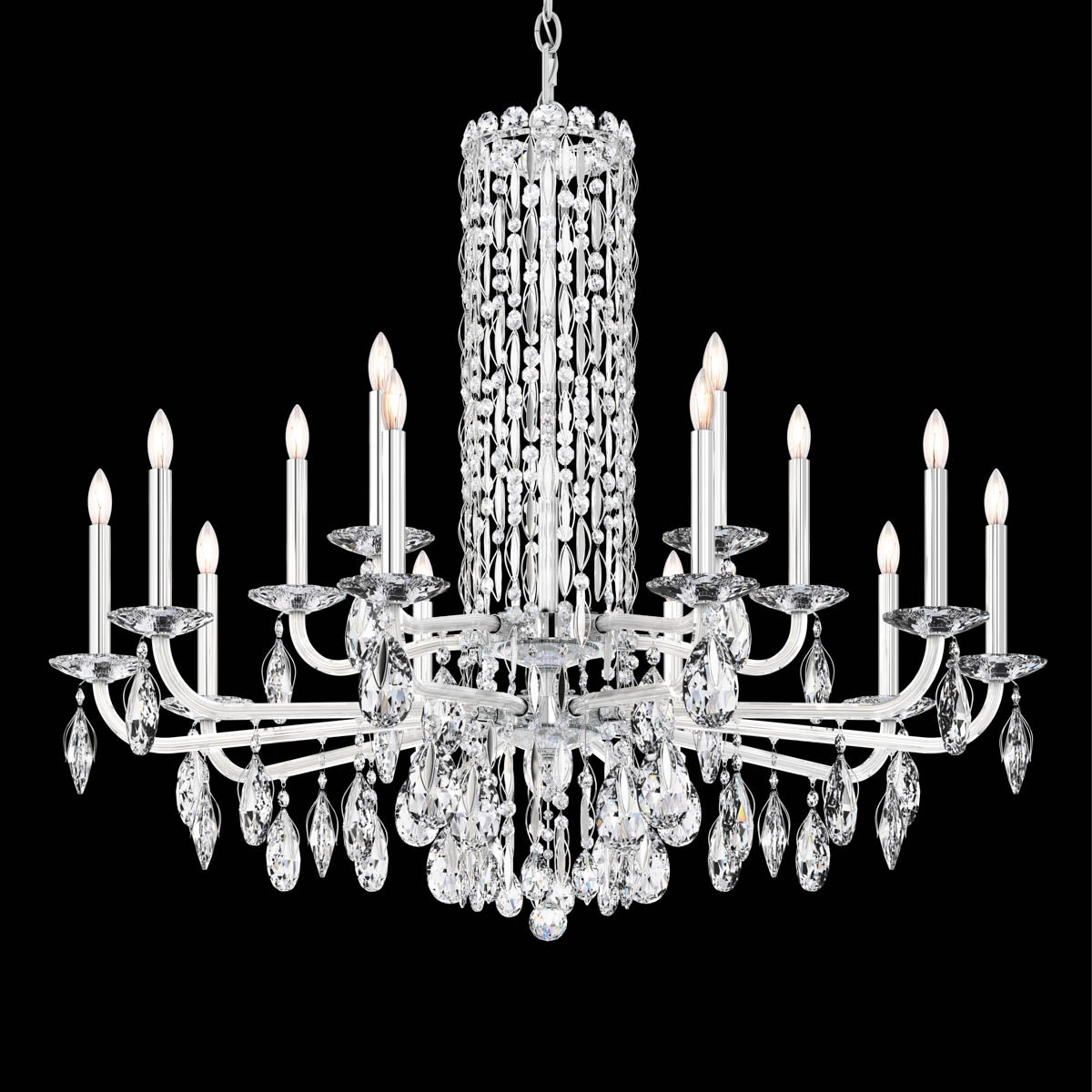 Siena Short Column Crystal Chandelier 41"