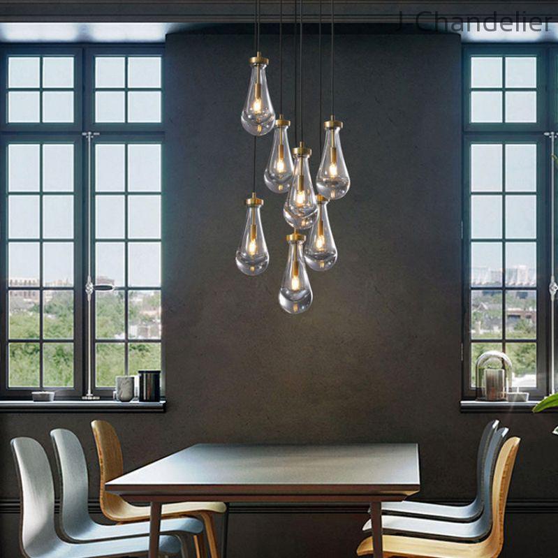 Raindrop Round Chandelier 5 Lights 14"D