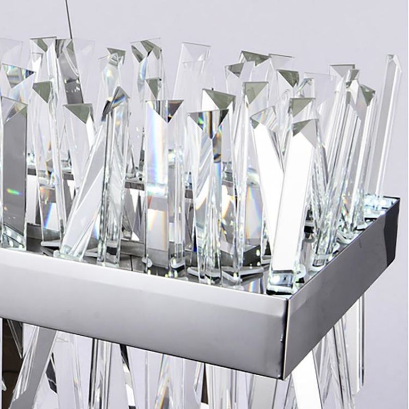 JC Wave Rectangular Crystal Chandelier